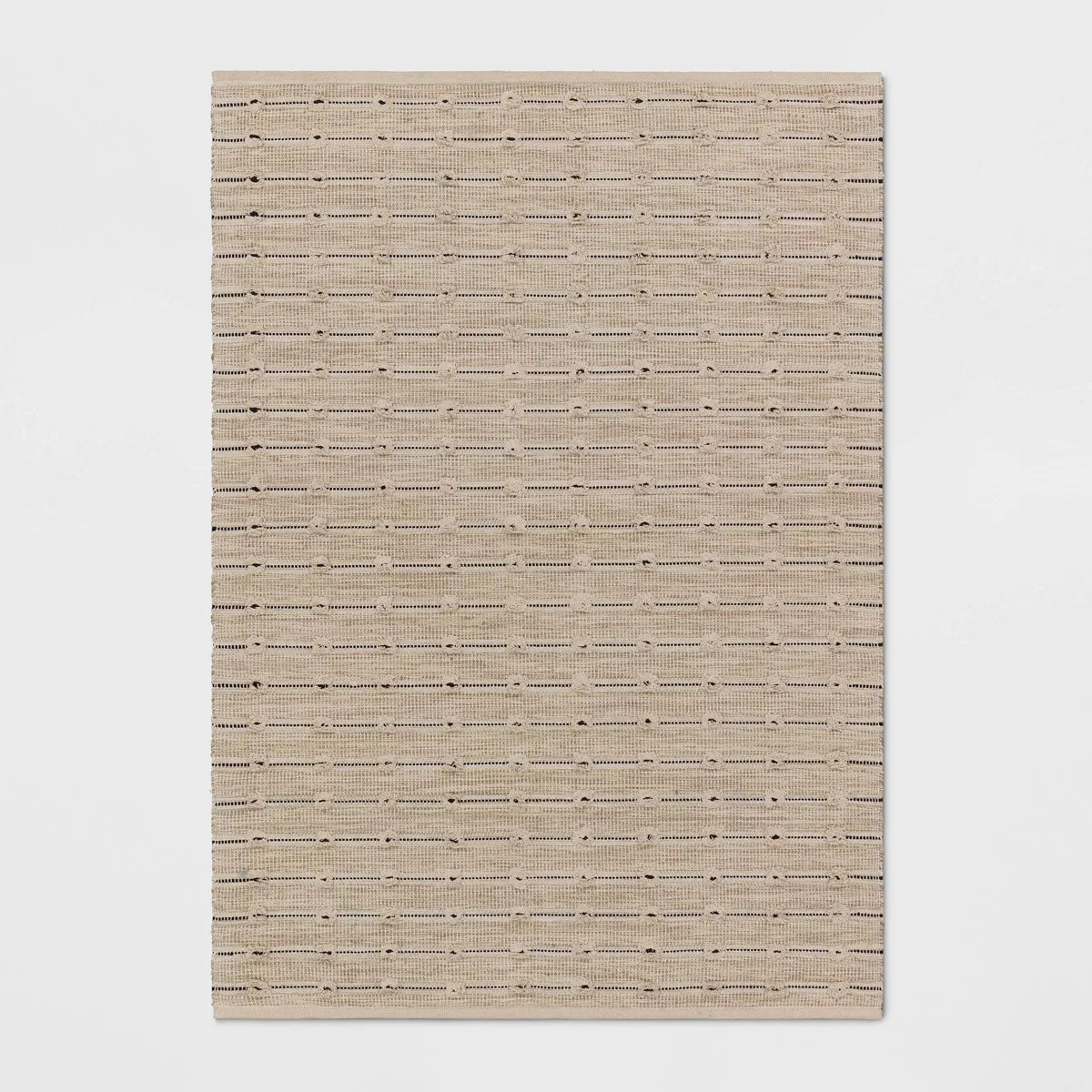 5'x7' Woven Striped Flatweave Rug Black/Cream - Threshold™: Handmade Cotton Jute Low Pile Indoo... | Target