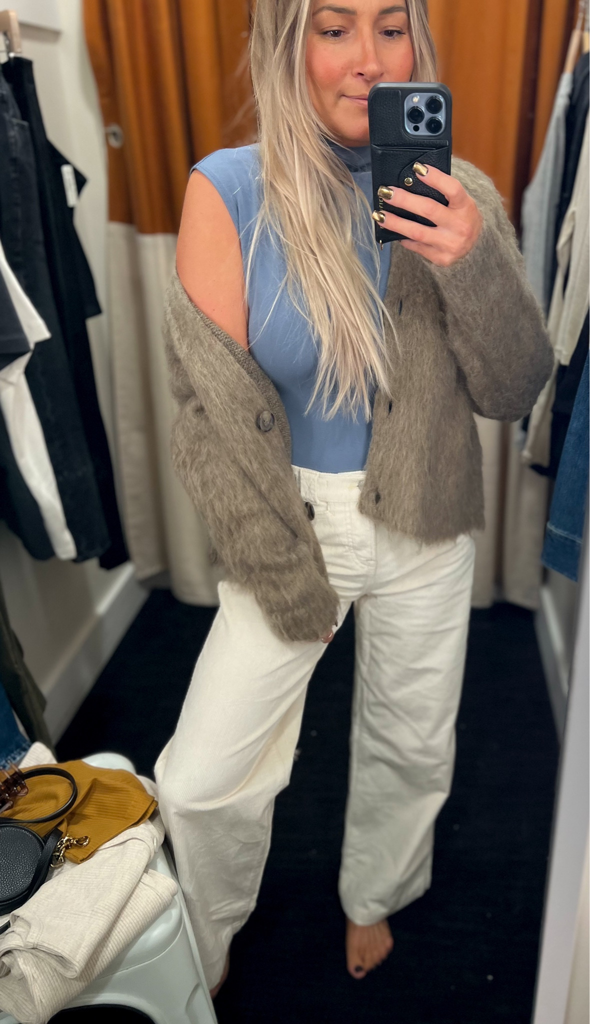 MADEWELL:  a classic look for daytime 🤍🩵💙

[[ standard size for me with any brand is usually a small-medium top and small bottom or size 25 in denim ]]

Corduroy pants - 25
Crop tank - small 
Cozy cardigan - small 

#falloutfits #jeans #denim #skirts #datenightoutfits #weddingoutfits #holidayoutfits #giftsforher #madewell 

#LTKsalealert #LTKxMadewell #LTKstyletip