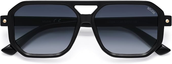 SOJOS Retro Polarized Square Aviator Sunglasses for Women Men Vintage 70s UV400 Protection Shade ... | Amazon (US)