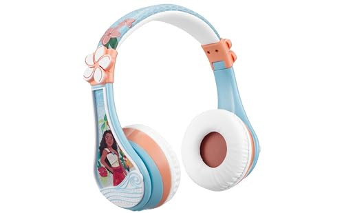 eKids Moana Bluetooth Headphones for Kids, Wireless Headphones with Microphone Includes Aux Cord, Great for Kids | Amazon (US)