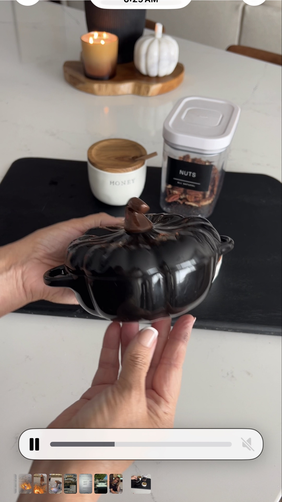 Small pumpkin cocotte, mini pumpkin Dutch oven, pumpkin-shaped baking dish, individual casserole dish, black pumpkin cocotte, fall cookware, autumn kitchen decor, fall baking dish, covered stoneware baker, seasonal serveware, soup bowl with lid, individual pot pie dish, fall hosting essentials, Thanksgiving serveware, moody fall kitchen, cozy autumn entertaining, pumpkin kitchen decor.

#LTKfoodie #LTKHome #LTKSeasonal