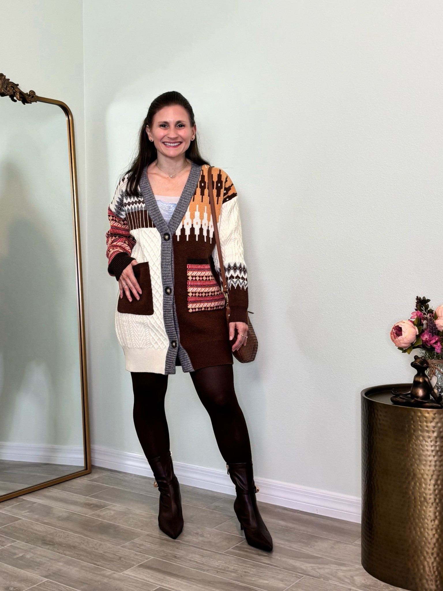 Date night outfit; petite approved sweater dress, wearing XS. 

#LTKootd #LTKPetite #LTKOver40