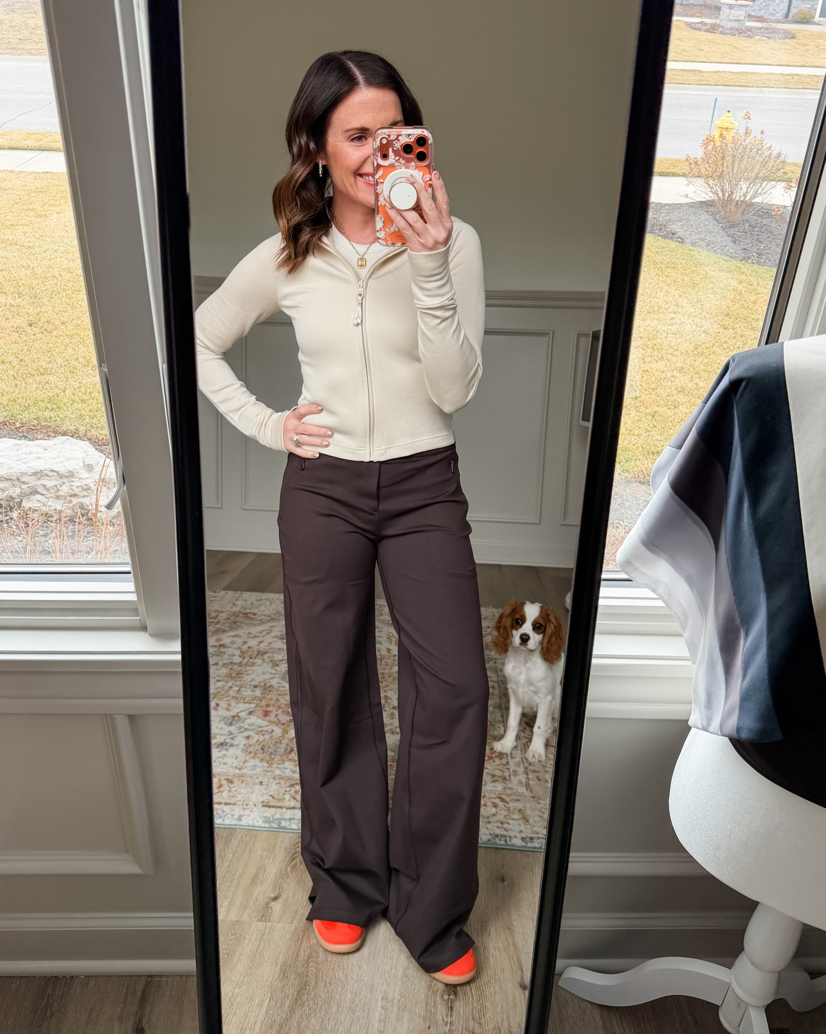 Jacket: XS 
Pants: XS Short (still a bit too long) 
Shoes Older 

#LTKPetite #LTKActive