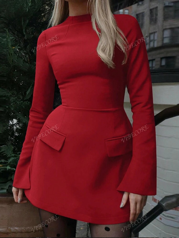 Women Casual Bodycon Long Sleeves Elegant Modest Dress Fashion Daily Streetwear Valentine Day Spring Clothes | SHEIN