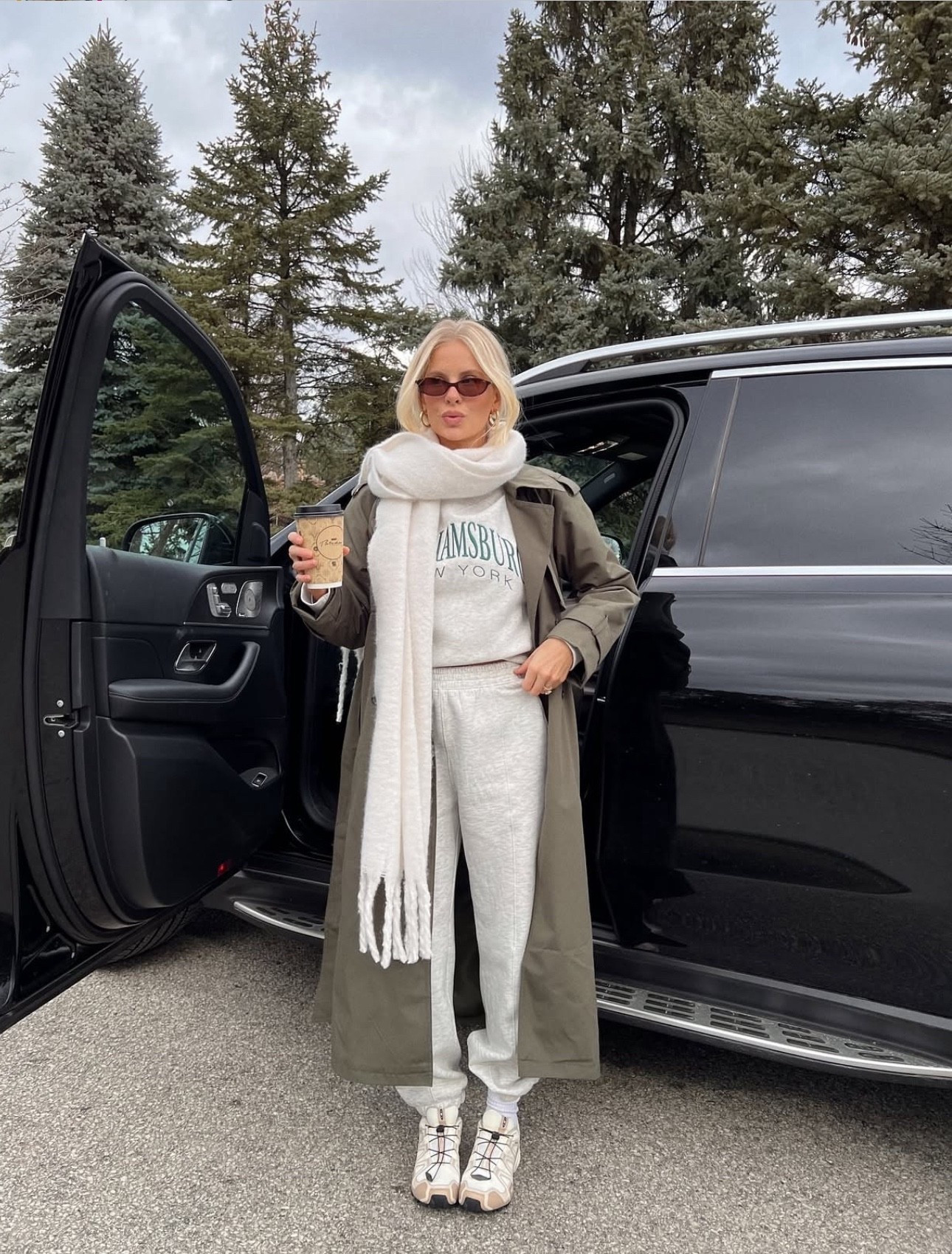 Wearing a size med in sweatshirt and sweatpants, linking similar trench coats, shoes are tts! #kathleenpost 

Trench coat outfit, errands outfit, comfy day look, school drop off



#LTKmorningroutine #LTKSeasonal #LTKootd