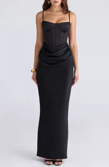 Valentina Corset Satin Gown | Nordstrom