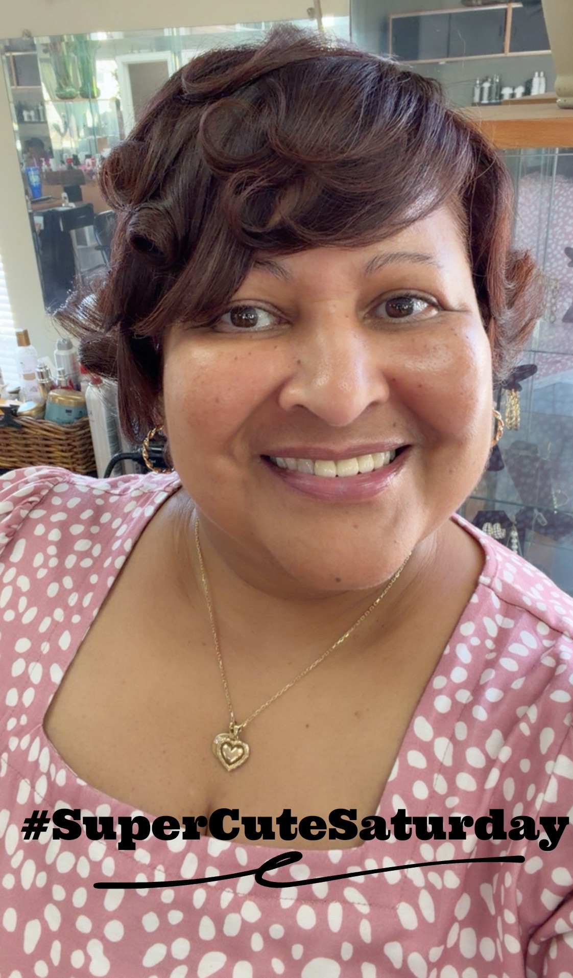 My bi-weekly trips to the hair salon are a huge part of my self-care routine!
It is so cool to have complete strangers stop you to tell you how cute your hair is or being recognized for your hairstyle.

Many years ago I started calling this #SuperCuteSaturday and eventually it became a popular hashtag on social media. ￼
How often do you go to the hair salon? ￼

#LTKdayinmylife #LTKselfcare #LTKstorytime