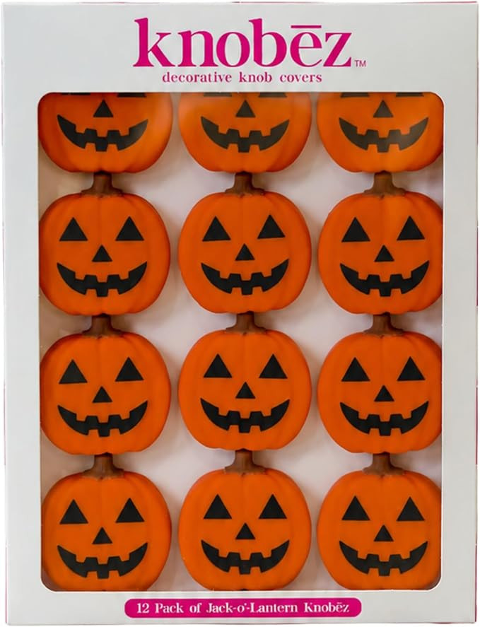 Knobēz 12pk Jack o Lantern Decorative Knob Covers for Halloween Decor | Amazon (US)