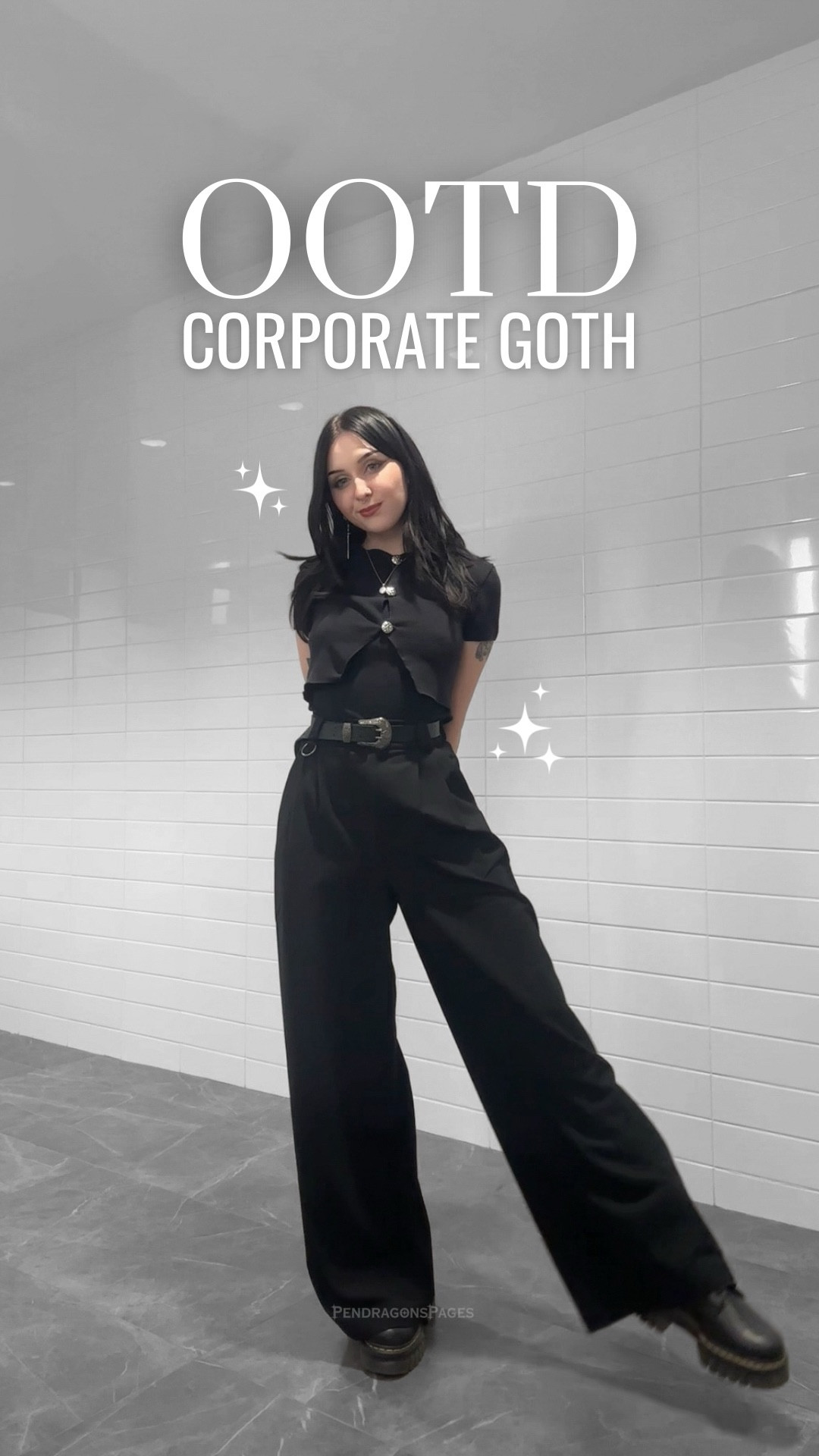 Ootd inspo 
Shirt: H&M
Pants: Mary Wyatt
Shoes: Doc Martens 

#ootd #corporategoth #officegoth #altgirl

#LTKPetite