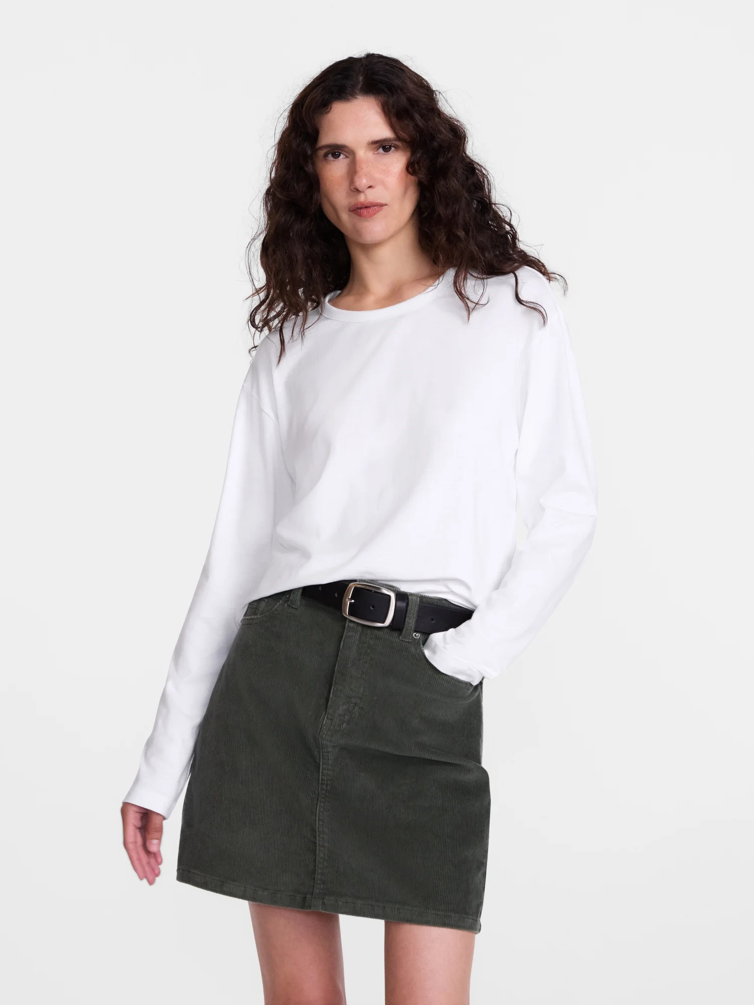 Scenario Women's Relaxed Slub Tee with Long Sleeves, Sizes XS-XXXL | Walmart (US)
