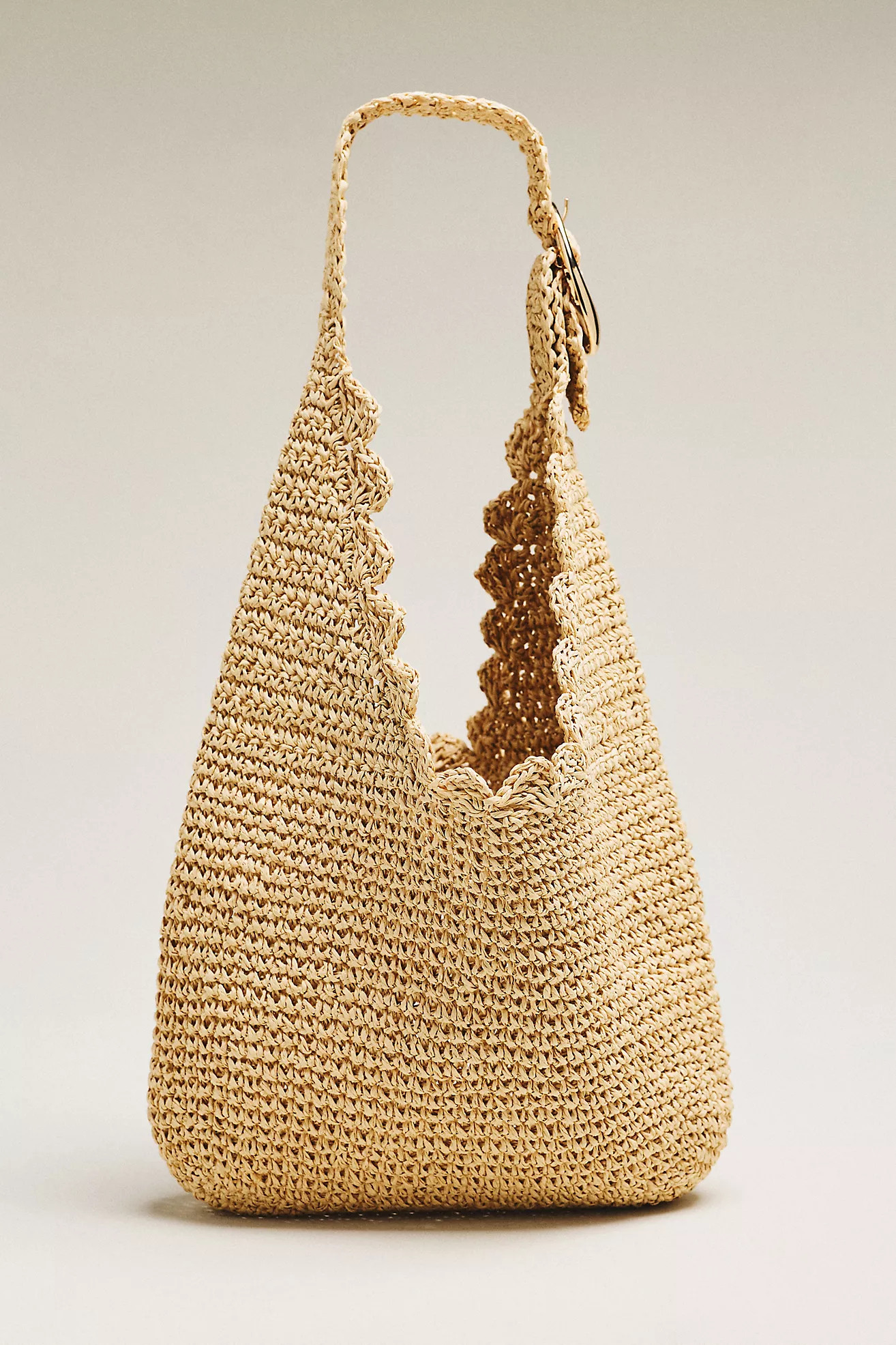 Love Knot Raffia Buckle Slouchy Bag | Anthropologie (US)