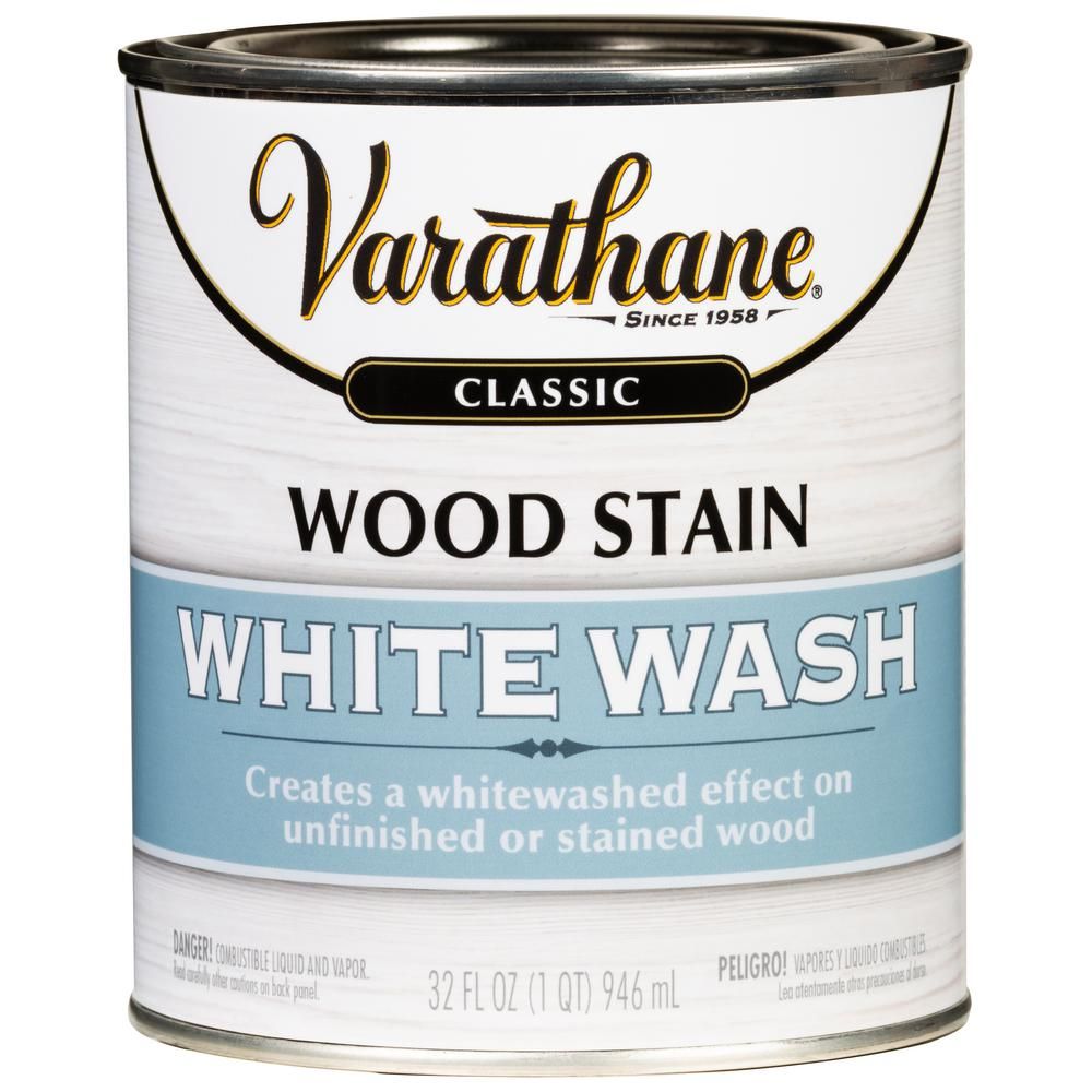 Varathane 1 qt. White Wash Interior Wood Stain-349565 - The Home Depot | The Home Depot