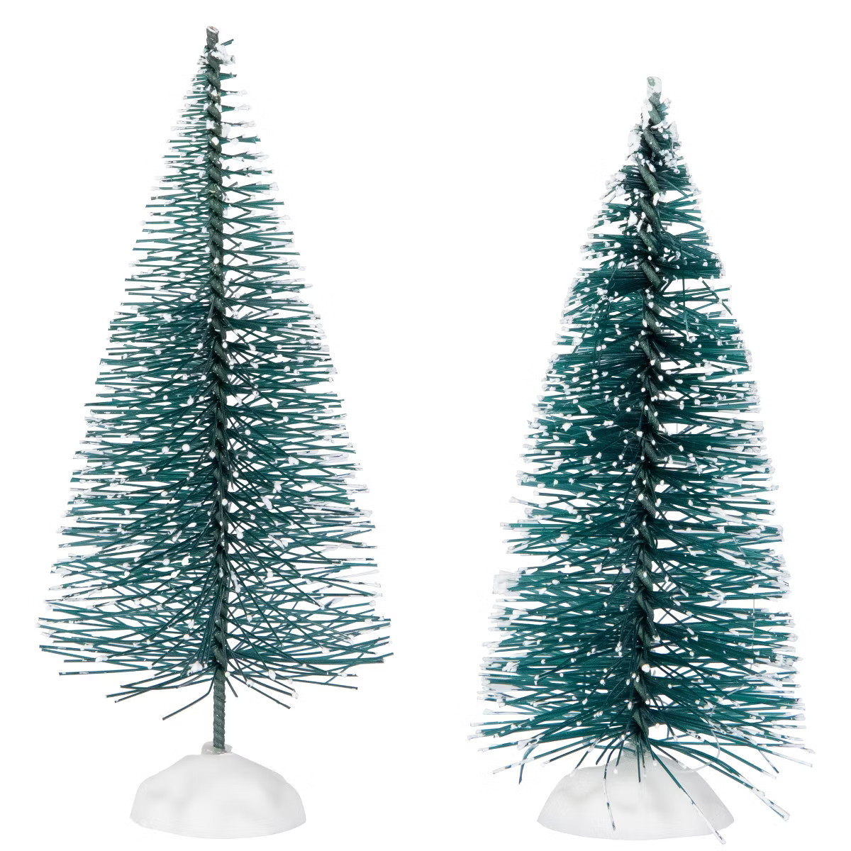 Northlight Frosted Mini Bottle Brush Pine Christmas Village Trees - 4" - Set of 2 | Target