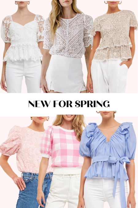 The prettiest tops for spring
Lace blouse
Ruffle tops 
Puff sleeve tops


#LTKFind #LTKunder50 #LTKstyletip