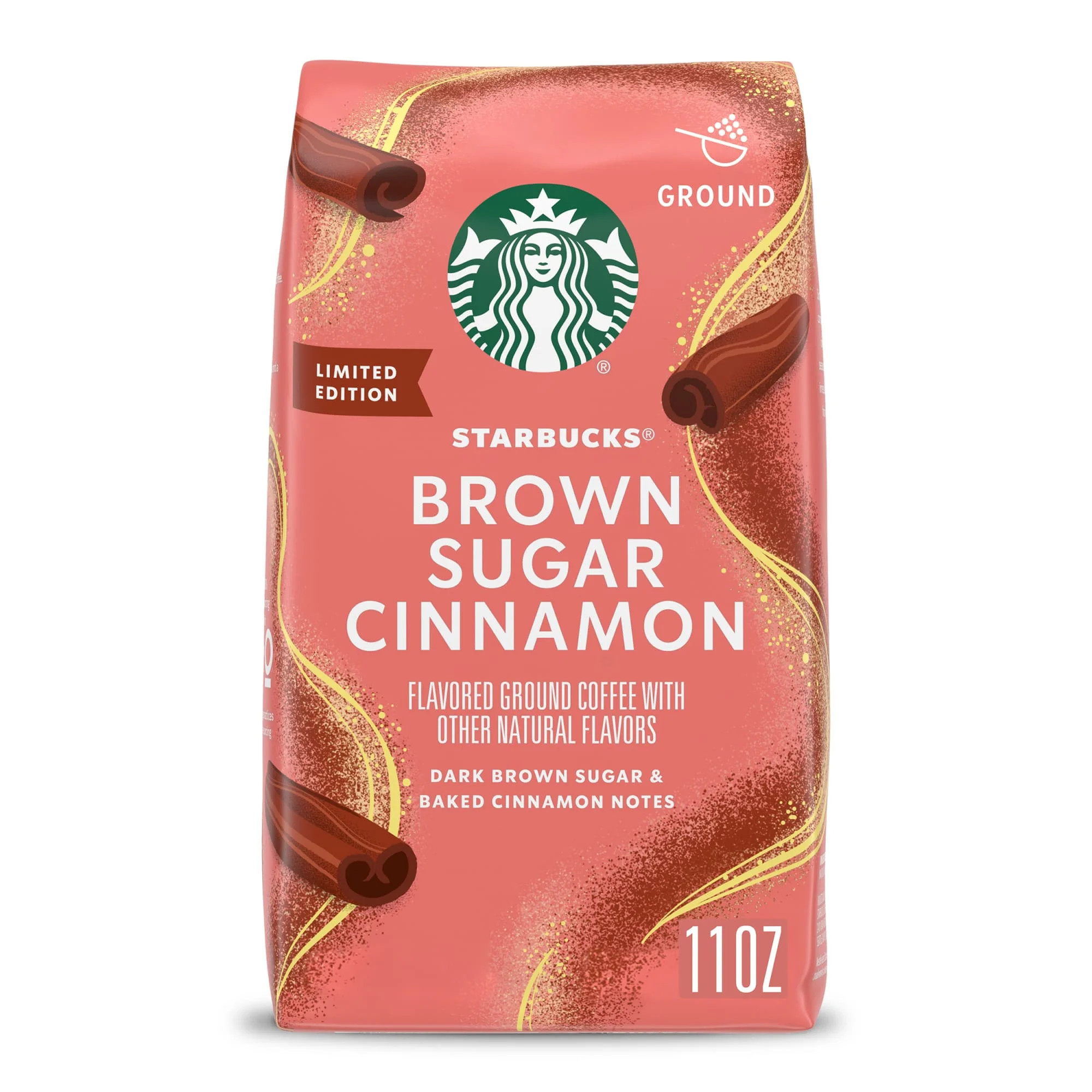 Starbucks Brown Sugar Cinnamon Flavored Ground Coffee, 100% Arabica, 11 oz | Walmart (US)