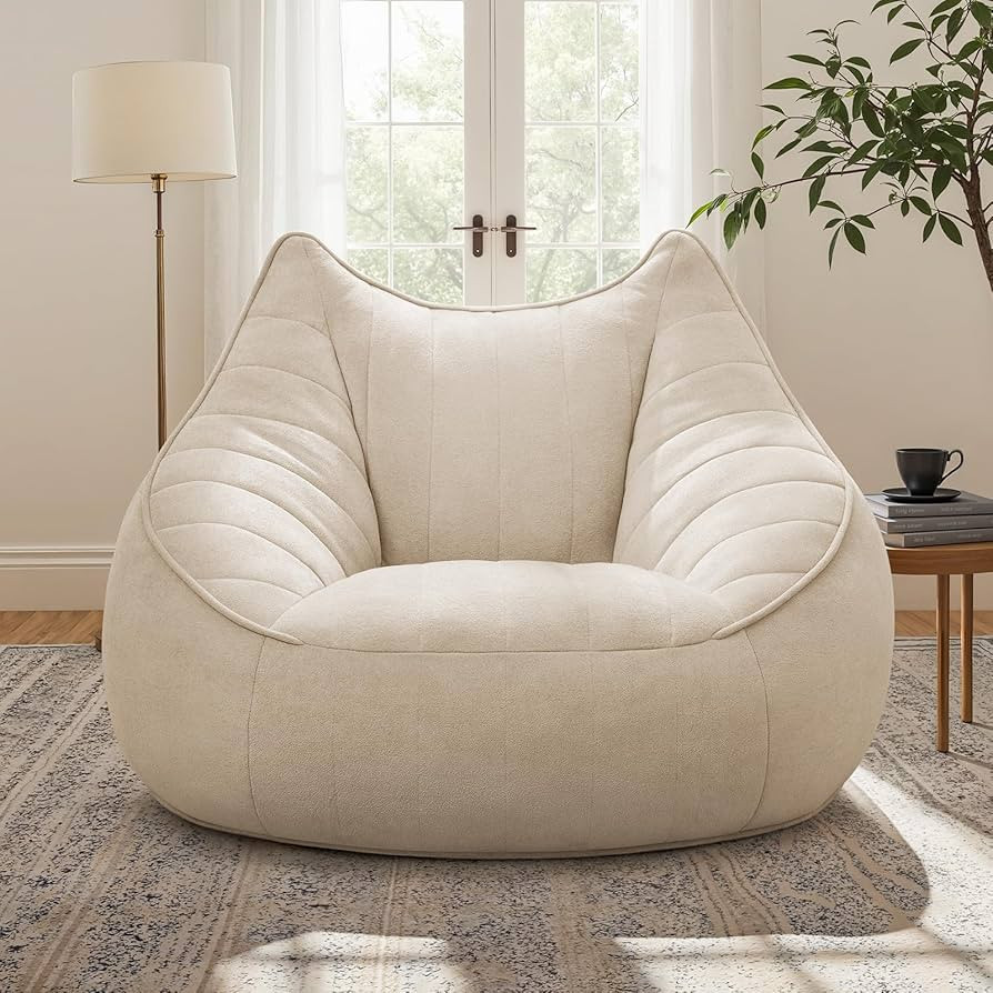 Relefree Comfy Reading Chair,Memory Foam Filling,Giant Bean Bag Chair for Adult with Aesthetic De... | Amazon (US)