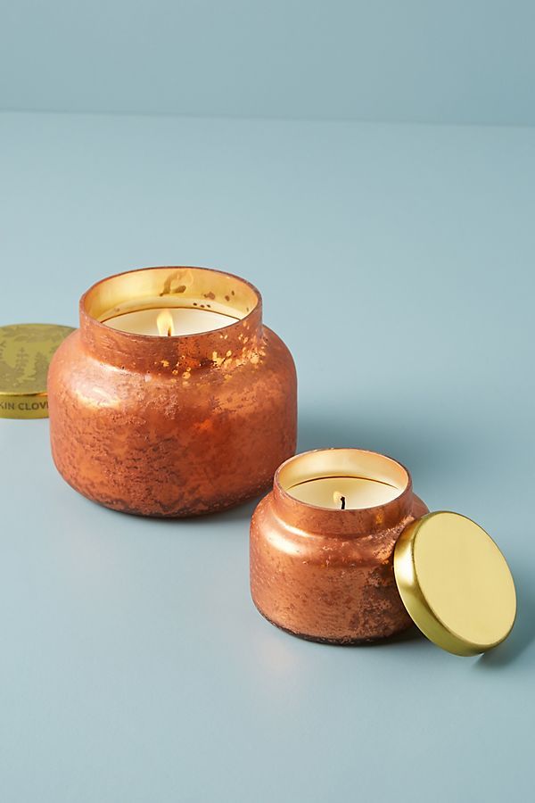 Mini Capri Blue Pumpkin Clove Jar Candle | Anthropologie (US)