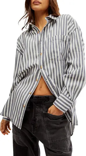 Freddie Stripe Oversize Button-Up Shirt | Nordstrom