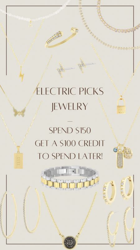 ELECTRIC PICKS JEWELRY:
Spend $150, Get $100 to spend later! 
(Discount code: WildOne20)



#LTKfindsunder100 #LTKGiftGuide #LTKsalealert