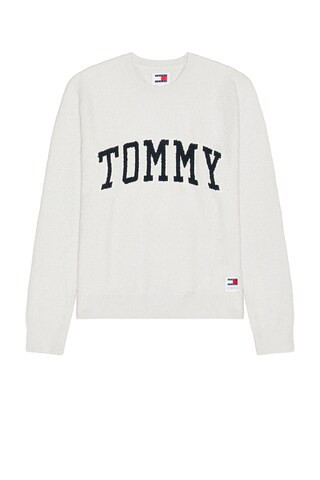 Slim Boucle Varsity Sweater in Silver Grey | Revolve Clothing (Global)