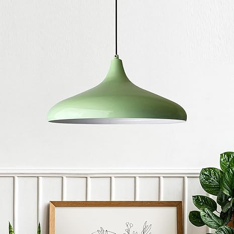 Champion Mint Nordic Modern Pendant Light Fixtures 13.7" Hanging Lamp Living Room E26, Dining Roo... | Amazon (US)