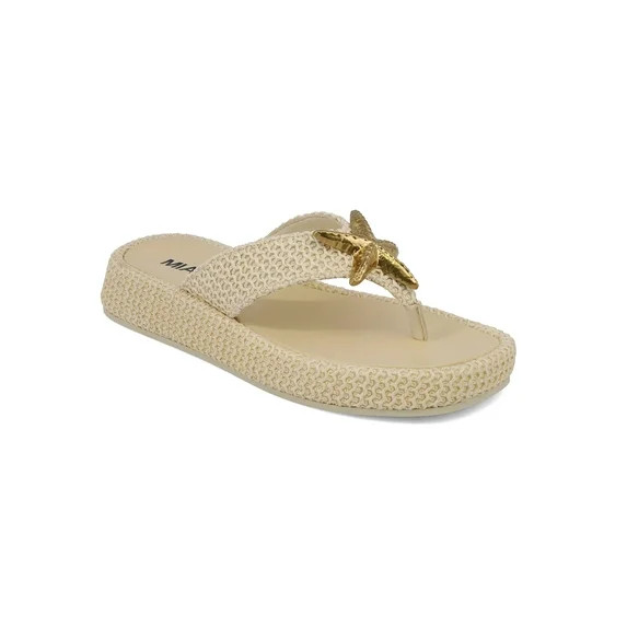 Mia Too Women's Pammy-R Slide On Thong Platform Sandal | Walmart (US)