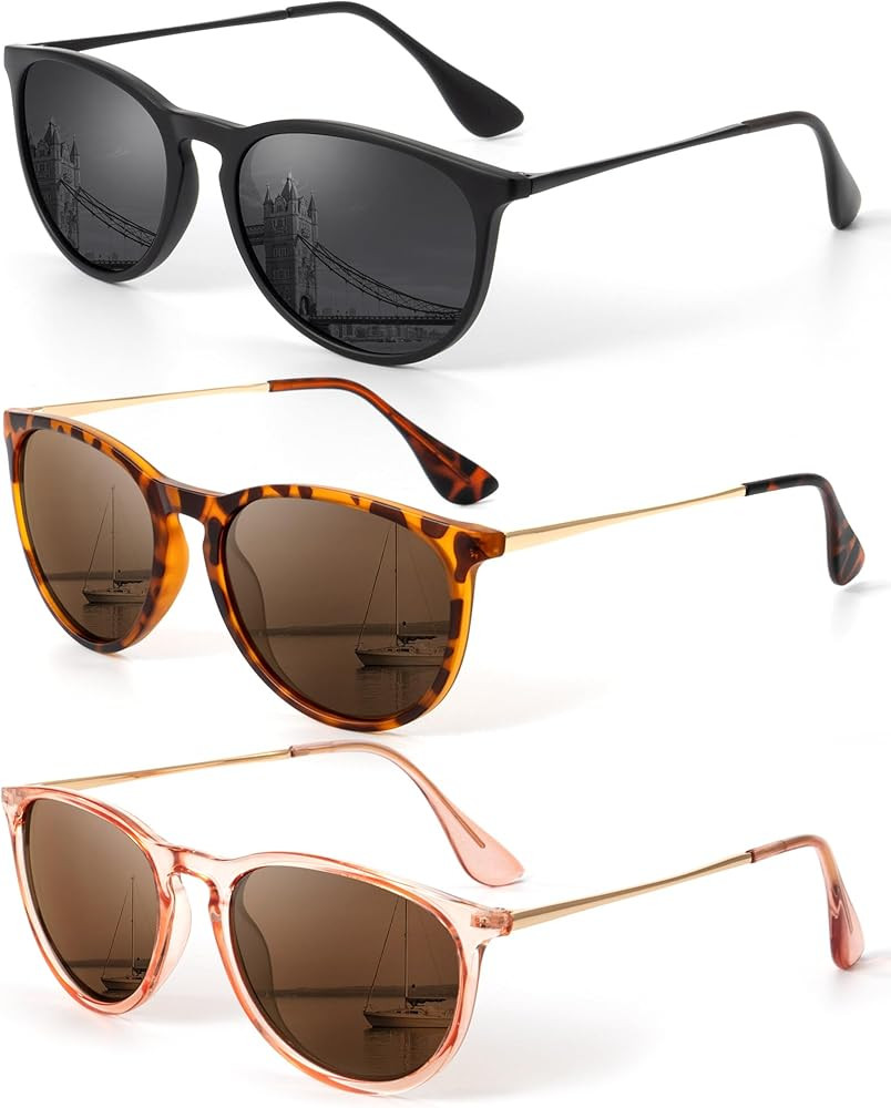 KALIYADI Sunglasses Womens Polarized Womens-Sunglasses: Trendy Sun Glasses with UV400 Retro Style... | Amazon (US)