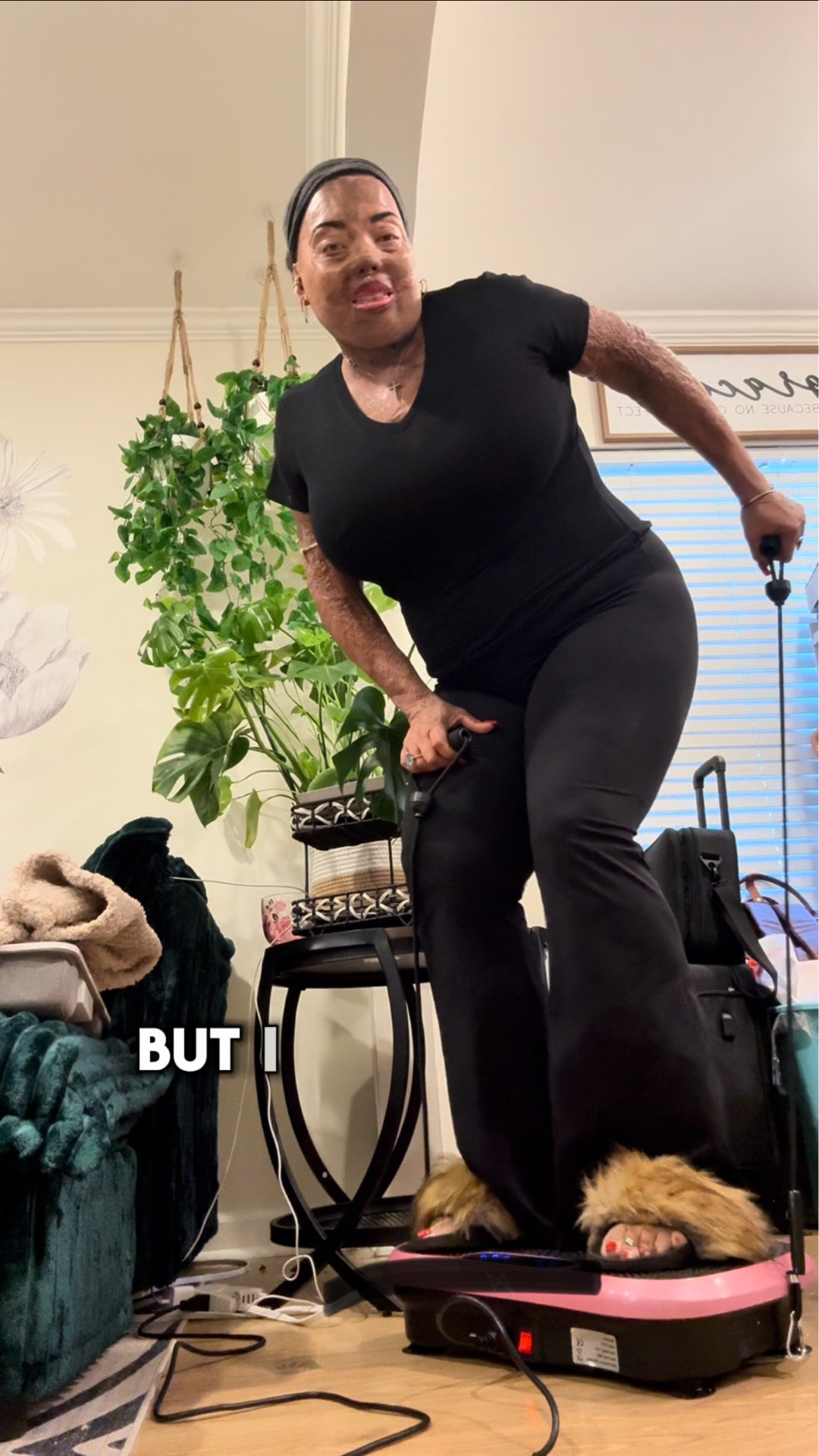 Vibration plates provide an uneven surface for you to work your core while you work your upper body. You can even sit on them or place your feet on them and they are good for lymphatic drainage. You only need to stay on about 10 minutes.✨

** you should actually wear sneakers or thick socks while using it to protect your balance and for comfort.

#LTKBeauty #LTKActive #LTKOver40