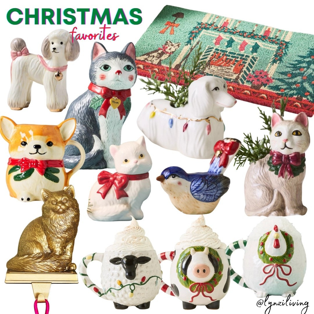 Christmas is for the animals! 

Christmas favorites 2025, Christmas decor 2025, Christmas decorations 2025, Christmas home decor 2025, holiday decor 2025, dog Christmas decor, cat Christmas decor, bird Christmas decor, sheep Christmas decor, cow Christmas decor, chicken Christmas decor, Christmas doormat, Christmas welcome mat, Dog welcome mat, Christmas cookie jar, cat cookie jar, Christmas poodle, Christmas corgi, corgi mug, Christmas mug, Christmas stocking holder, cat stocking holder, sheep mug, cow mug, Christmas mug, chicken mug, Christmas vase, dog vase, cat vase, dachshund vase, Christmas candle, cat candle, bird decorative object, anthropologie Christmas 2025, anthropologie home 2025

#LTKSeasonal #LTKHome #LTKHoliday