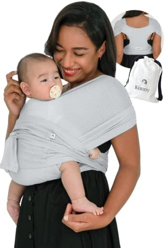 Konny Baby Wrap Carrier (Air-Mesh for Summer), Hassle-Free Moisture Wicking and Breathable Infant Sl | Amazon (US)