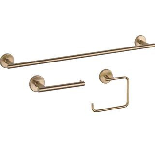 Delta Trinsic 3-Piece Bath Hardware Set with 24 in. Towel Bar, Toilet Paper Holder, Towel Ring in... | The Home Depot