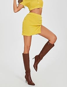 Knee High Boots Women Pointed Toe Tall Boots 3 In Stiletto High Heel Long Boots Side Zipper Dress... | Amazon (US)