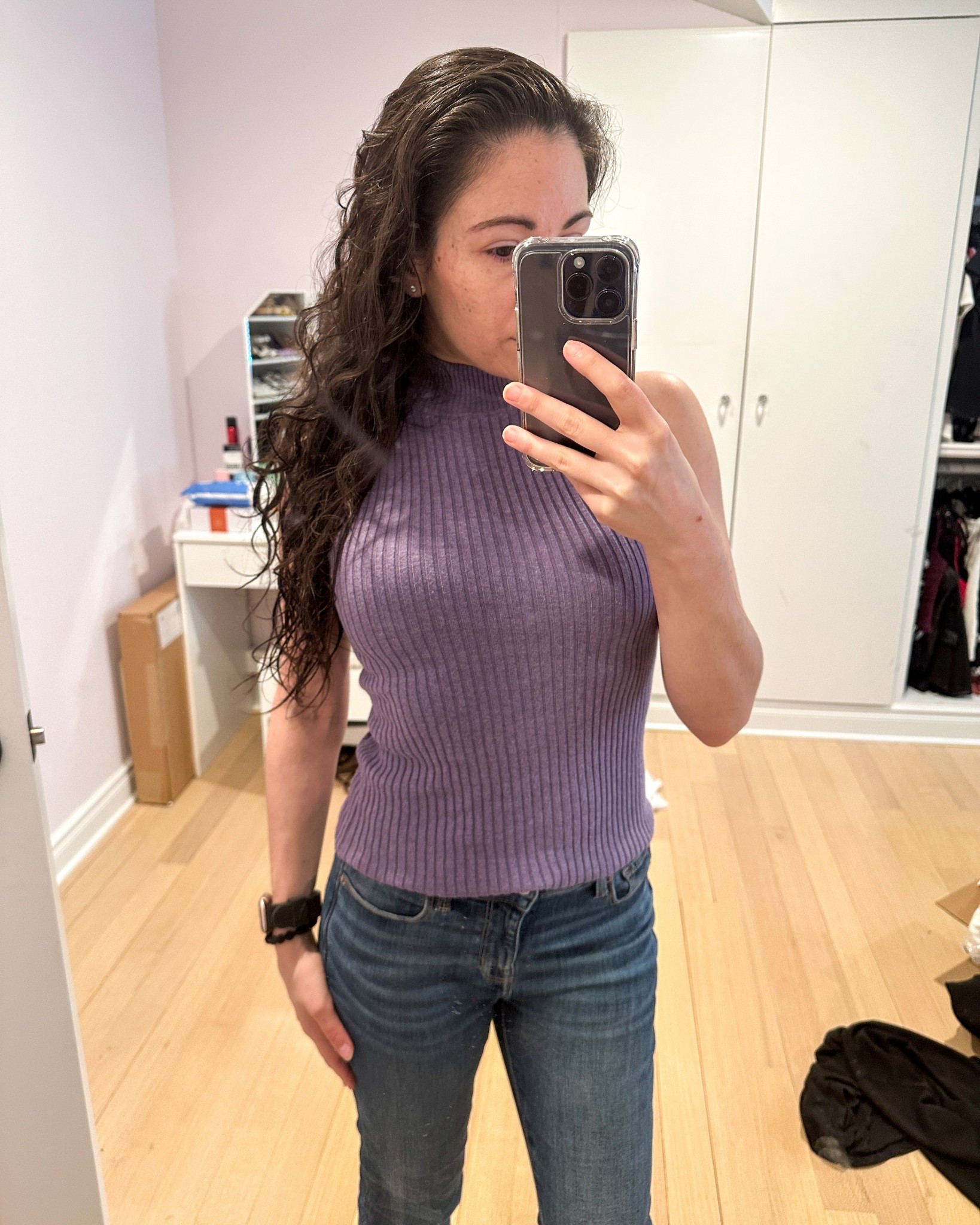 Love this soft mock neck tank for spring and summer looks. Paired here with bootcut jeans. Both true to size; I’m in size S for the top and 4 Short for the jeans. 

#LTKFestival #LTKFindsUnder100 #LTKPetite