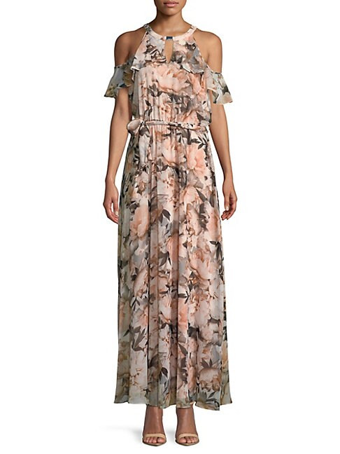 Floral Cold-Shoulder Maxi Dress | Saks Fifth Avenue OFF 5TH