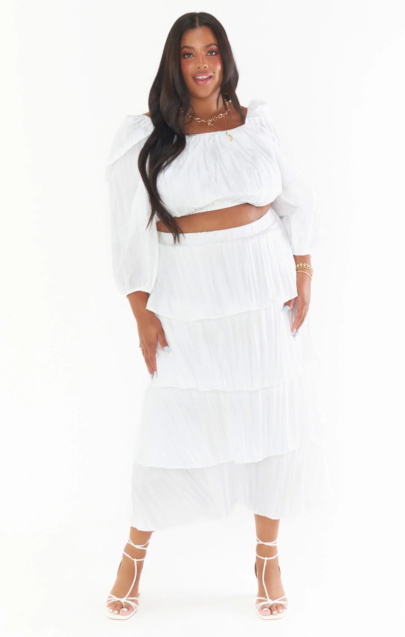 Full Swing Skirt ~ White Crinkle | Show Me Your Mumu