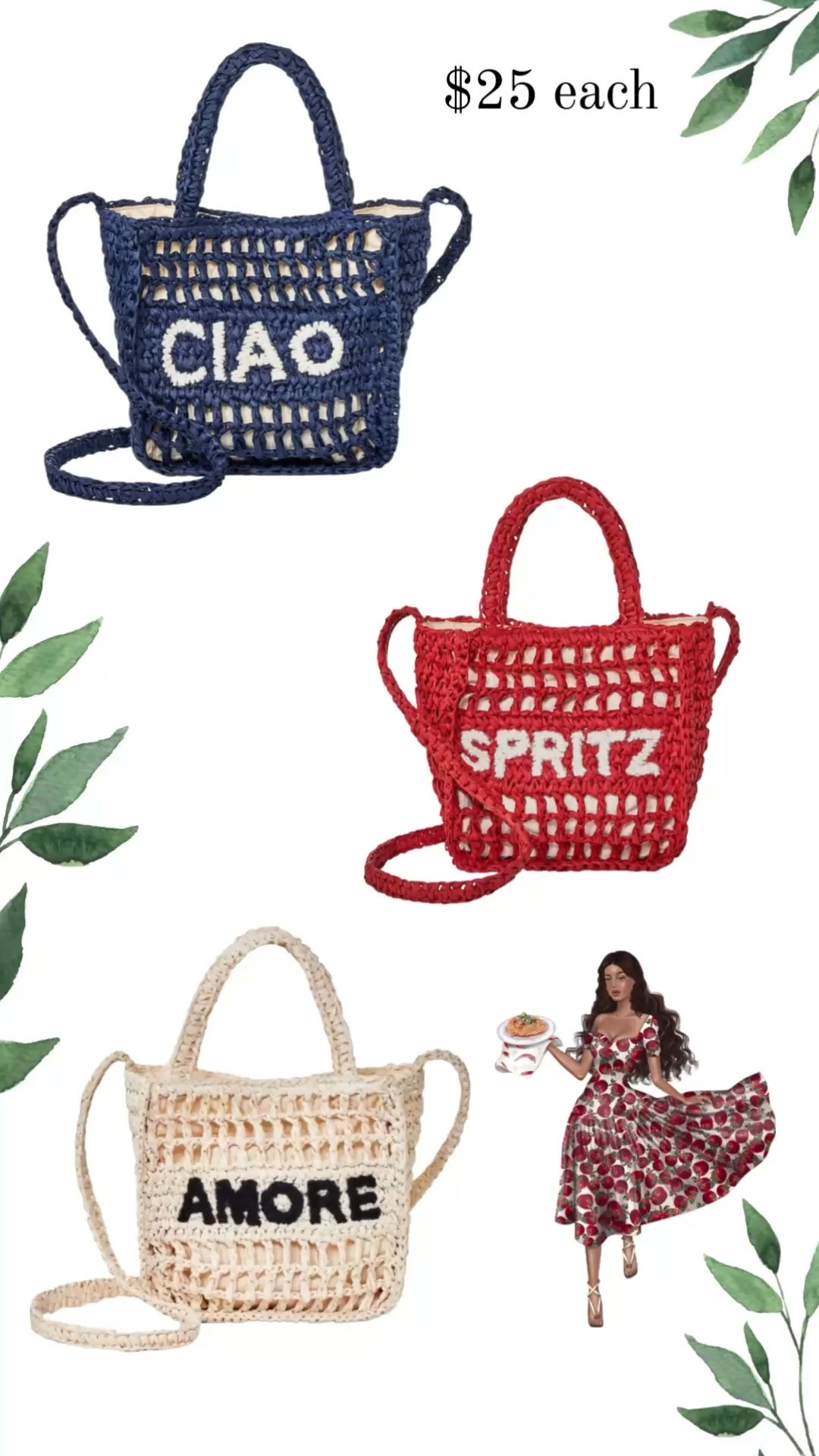 Italian inspired straw bags from Target



#LTKSeasonal #LTKItBag #LTKFindsUnder50