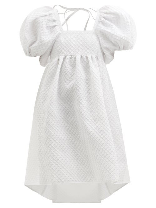 Cecilie Bahnsen - Edition Tilde Puff-sleeved Cloqué Dress - Womens - White | Matches (UK)