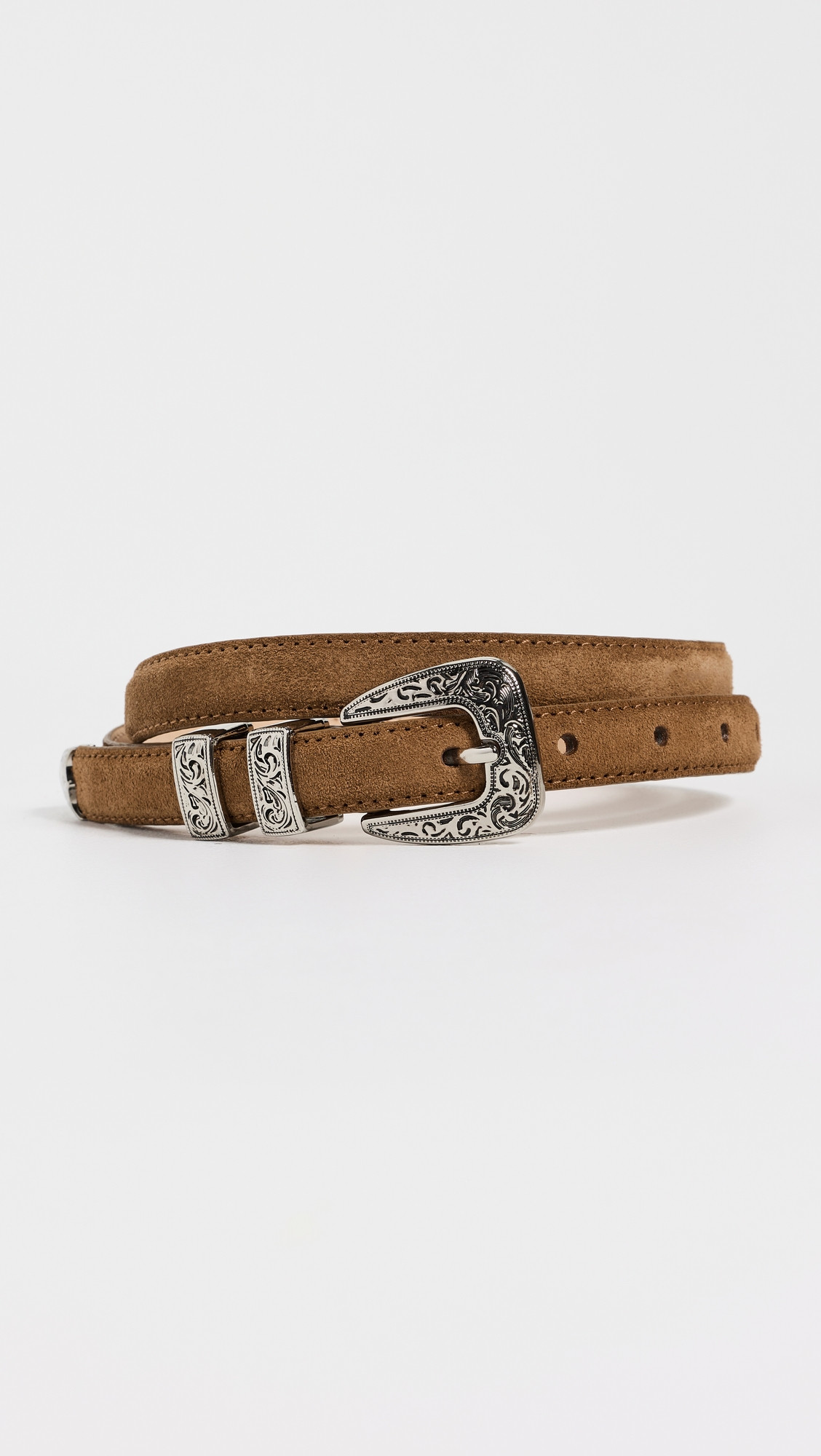 B-Low The Belt Gunnar Suede Belt Bronze Silver XS | Shopbop