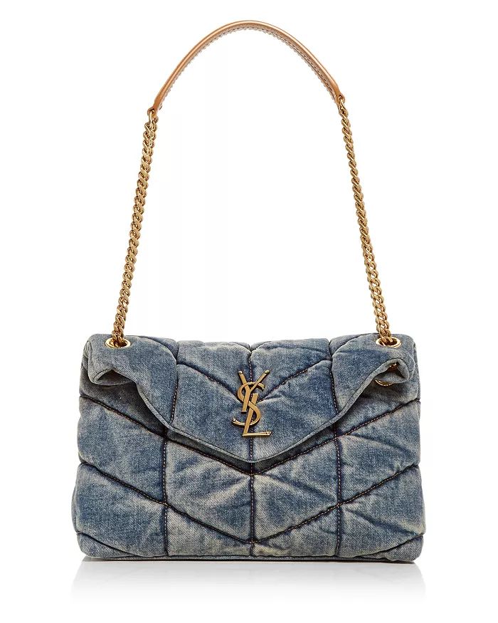 Saint Laurent Puffer Small Quilted Denim Shoulder Bag Handbags - Bloomingdale's | Bloomingdale's (US)