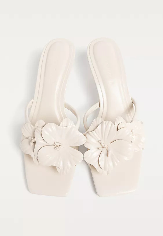 Floral high-heel sandals - Women's See all | Stradivarius United Kingdom | Stradivarius (UK)