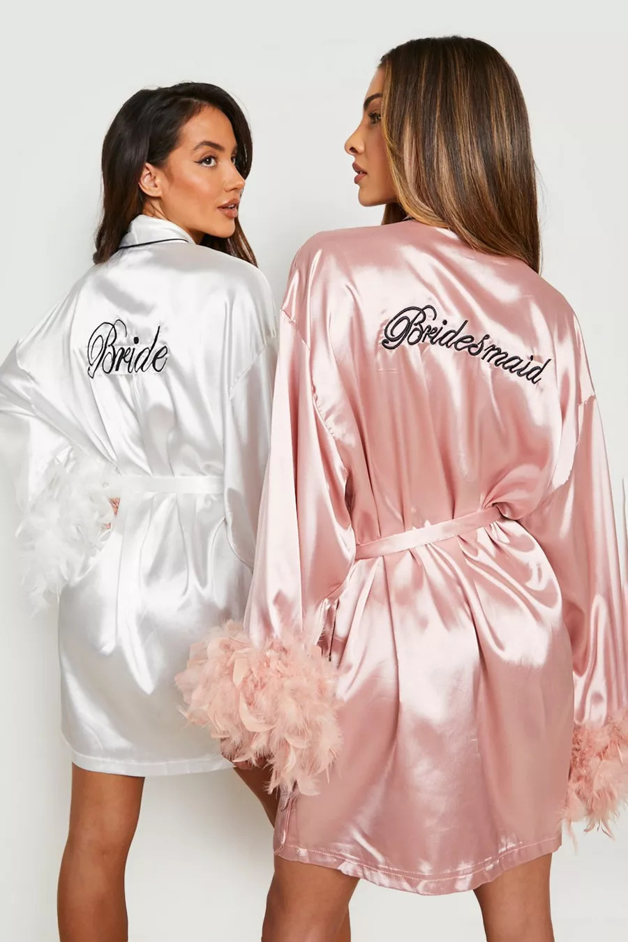 Premium Bride Feather Robe | Boohoo.com (US & CA)