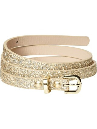 Old Navy Girls Skinny Fashion Belts - Gold glitter | Old Navy US