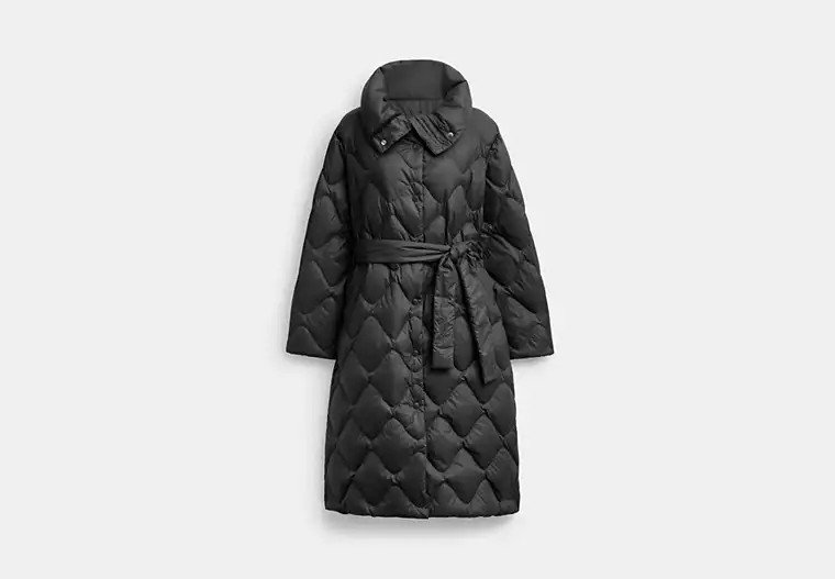 Quilted Long Puffer In Recycled Nylon | Coach Outlet US