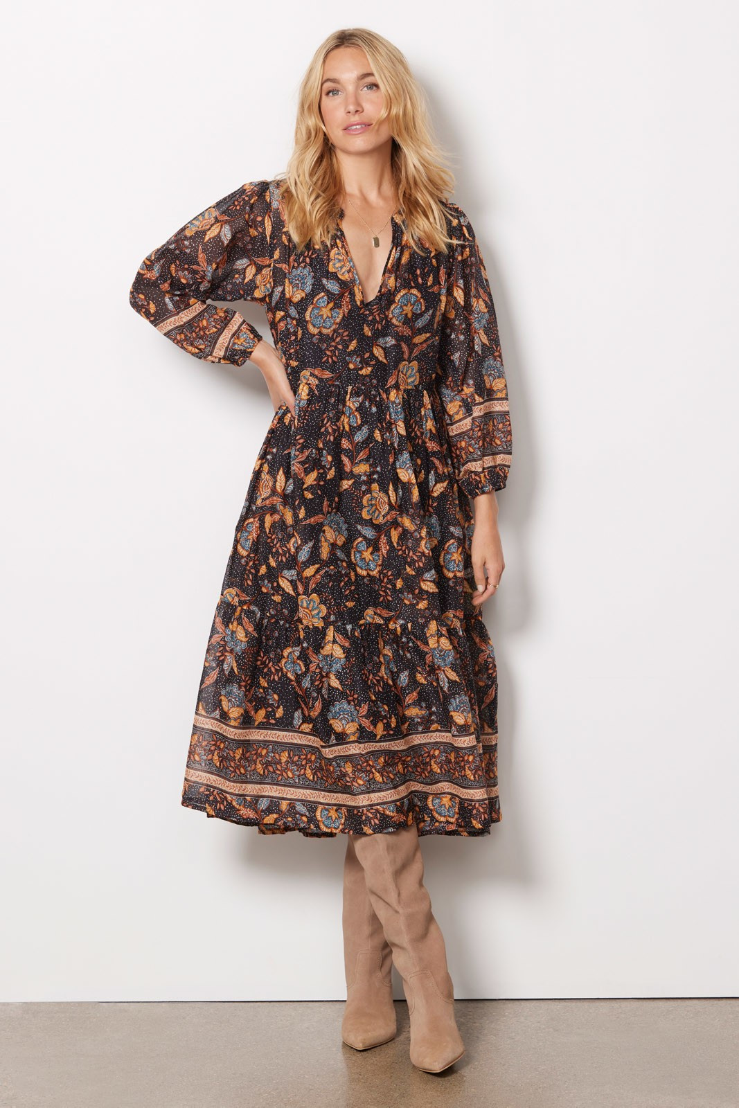 SUNDRY Felicity Floral Dress | EVEREVE | Evereve