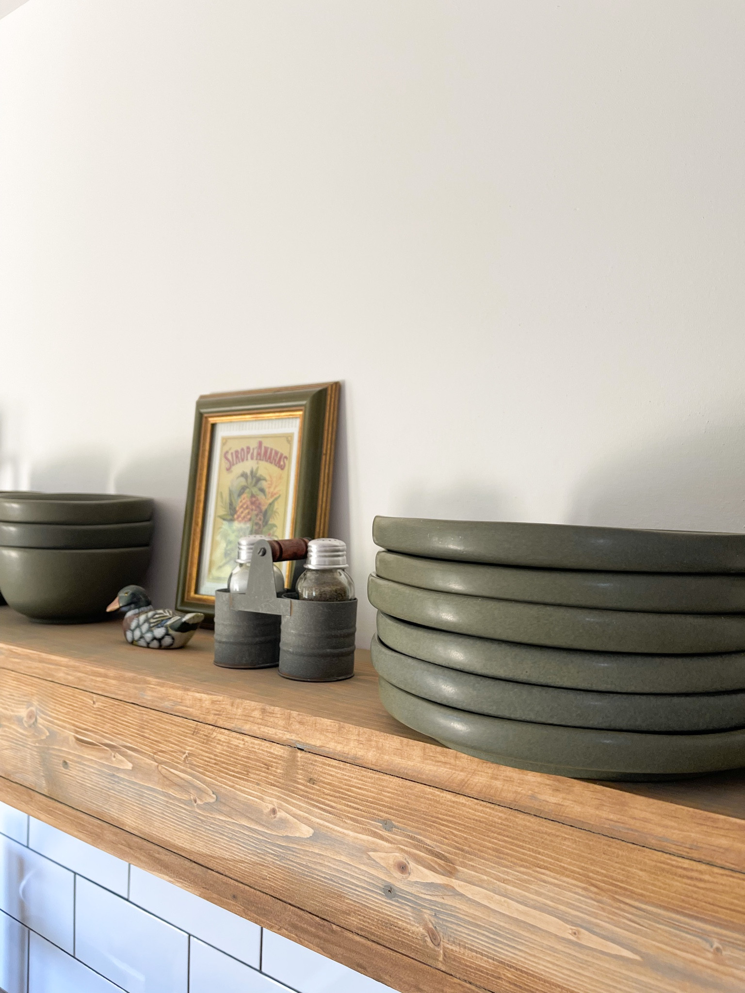 Open shelf Kitchen matching dishes! The salt and pepper shakers might be my favorite thing in this kitchen.

#LTKhome