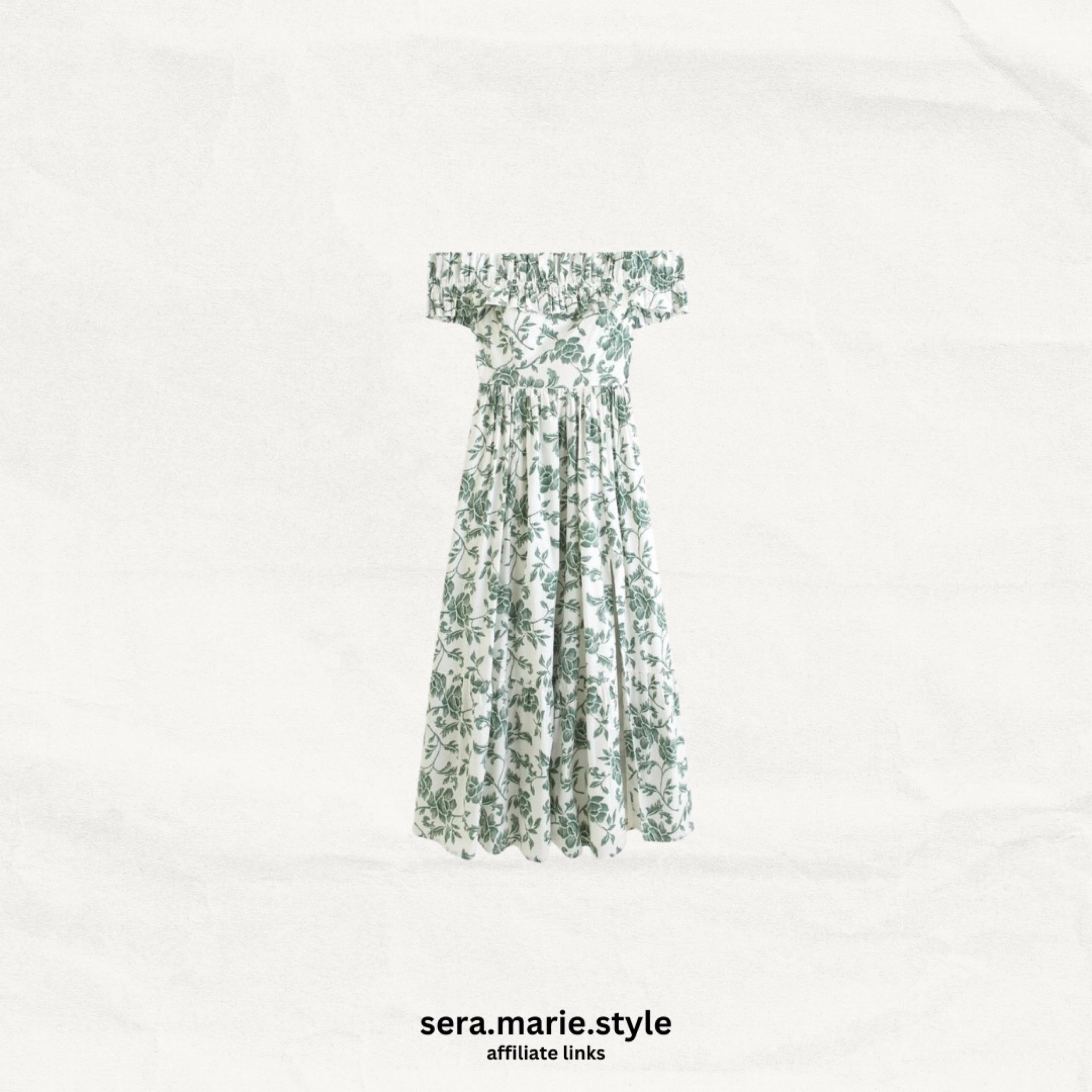 zara green and white floral dress Zara Women's Floral Print Maxi Shift Dress | UK10-12 main image 1