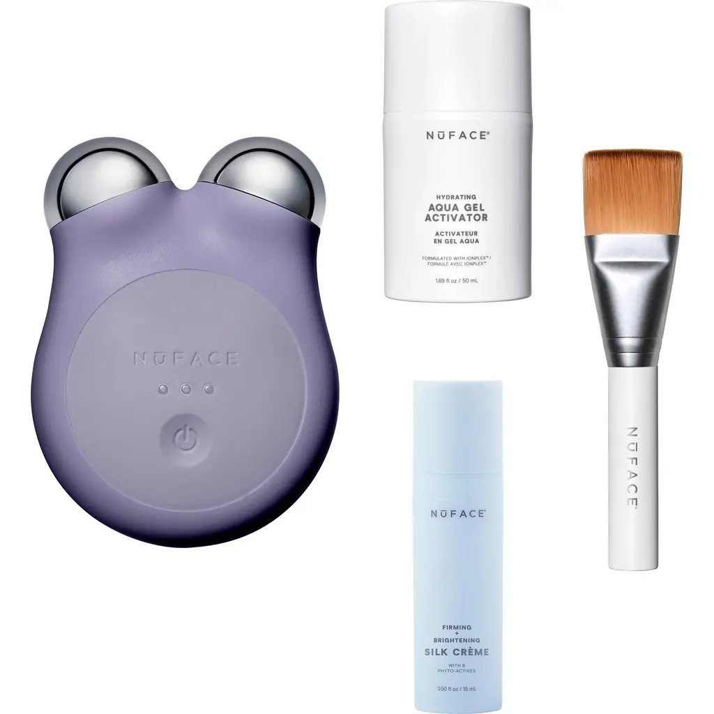 NuFACE® MINI+ Smart Petite Microcurrent Facial Toning Device Starter Kit in Violet Dusk at Nordstrom | Nordstrom