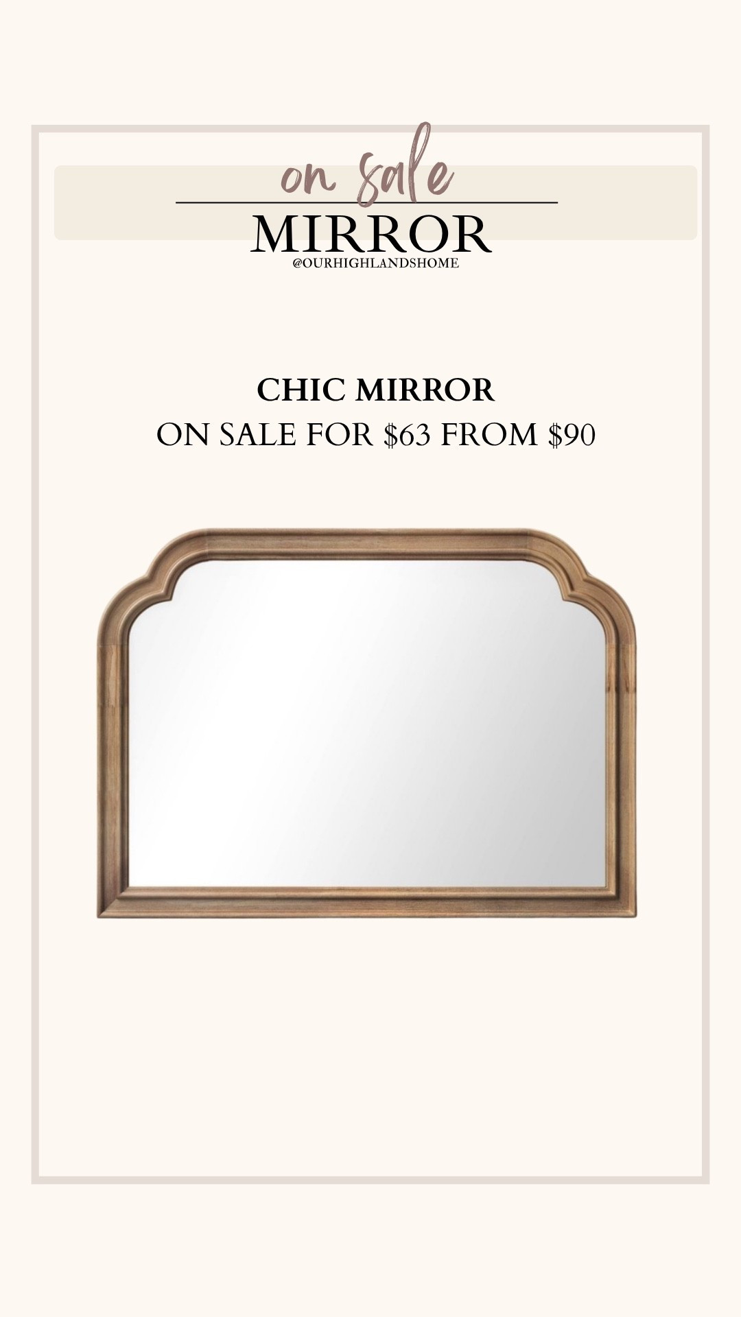 chic mirror on sale for $63!

#LTKSaleAlert #LTKHome