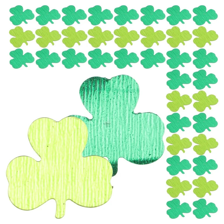 OUNONA 3 Bags Of Decorative  Clover Glitter Ornaments Decorative St. Patrick's Day Diy Clover Pat... | Walmart (US)