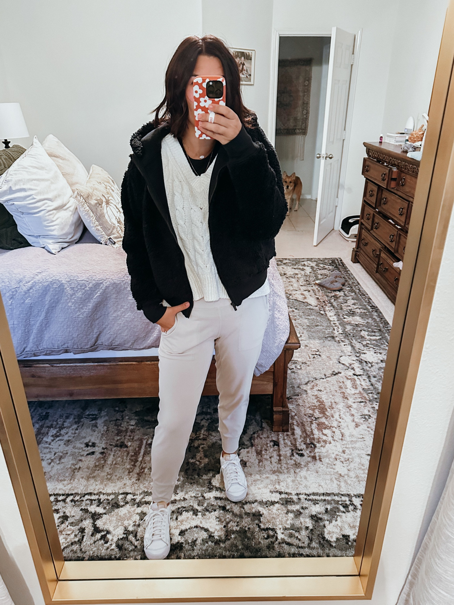 Work outfit 👇🏼
Fleece jacket: SKYEJS10 gETS $10 off!! 
Shoes: tts
Favorite joggers: athleta, wearing a medium, sized down if in between sizes! 
Ribbed long sleeve: Walmart find! I have a medium 
Sweater vest: sharing several options

Bedding: boll and branch / currently having a sheet sale!

Discount code

#LTKshoecrush #LTKworkwear #LTKfindsunder100